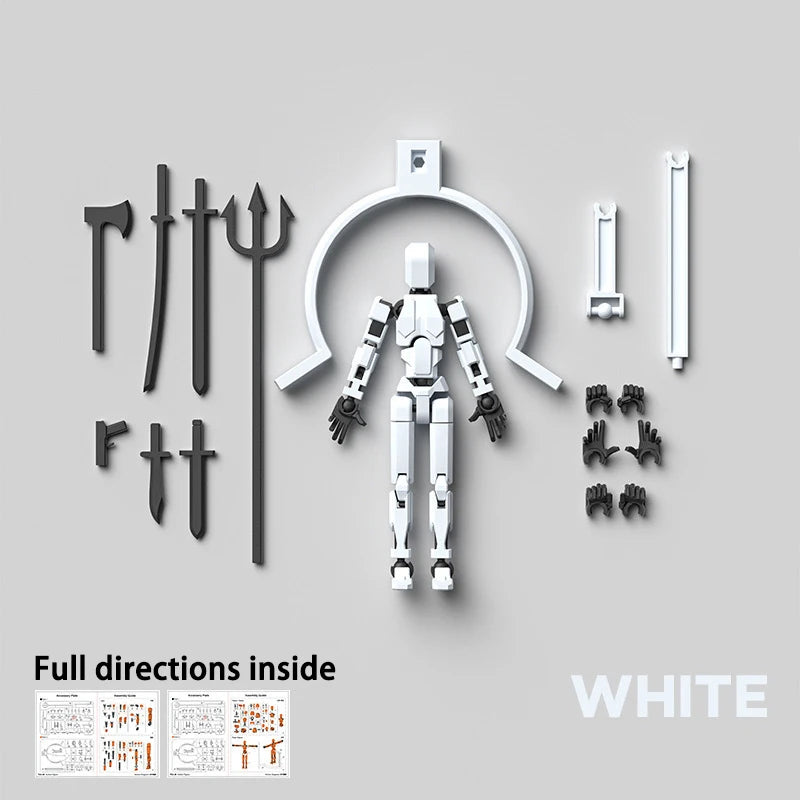 3D Printed Multi-articular Action Figures Mannequin With multiple accessories DIY modeling Model Toy for Kids Adults HolidayGift