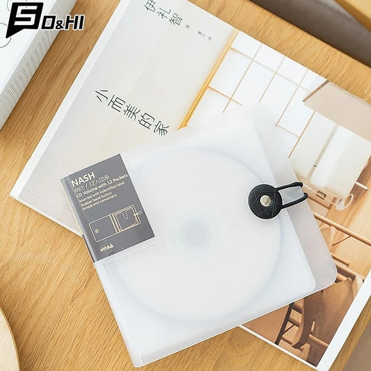Transparent Color Plastic Disc CD Case DVD Holder Wallet Storage Bag Organizer Cover Bag Box CD DVD Album Box Cases With Buckle