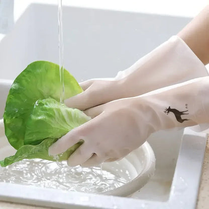 Waterproof Rubber Latex Dish Washing Gloves Kitchen Durable Cleaning Housework Chores Dishwashing Tools
