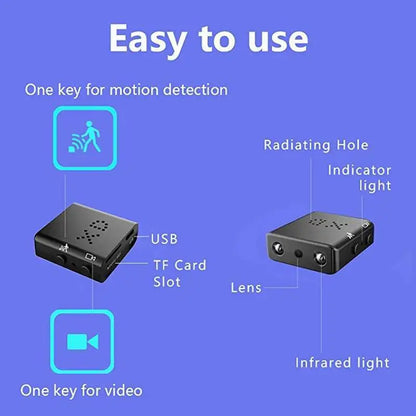 Mini 1080P HD Camera Built-in Battery IR Night Vision Body Cam IP Remote Monitoring Camcorder Cam