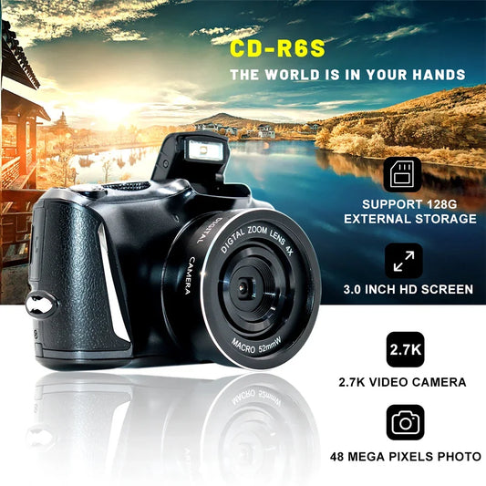 48 Million Pixel Digitial Camera 2.7K HD Mirrorless Digital Camera WIFI Camera for Kids Girls Gift Max 128g