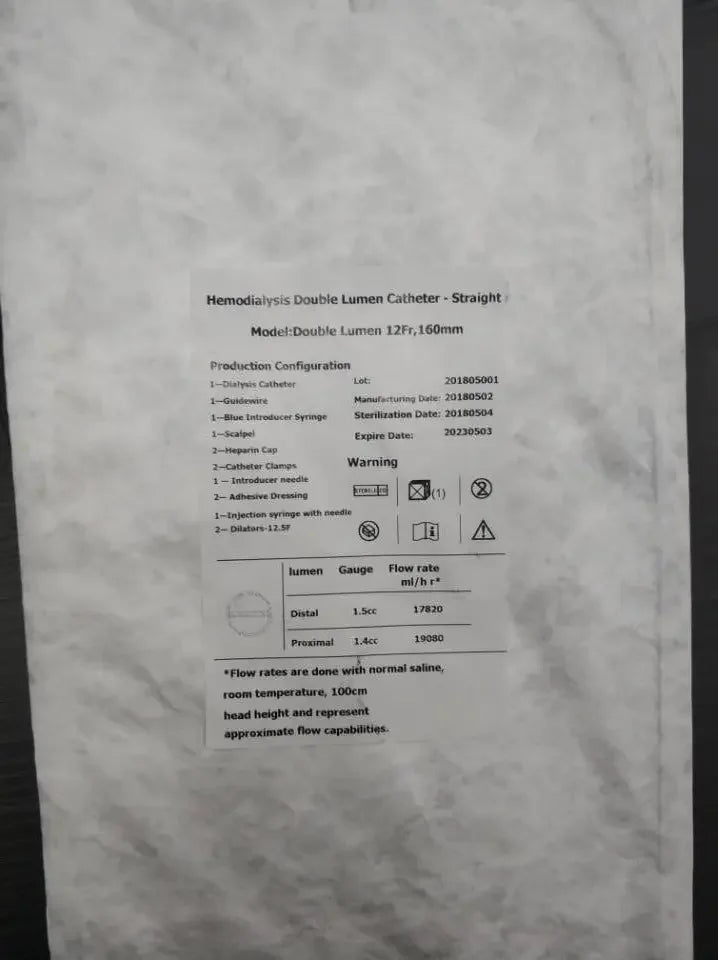 Disposable Single Double Triple Lumen Hemodialysis Catheter Dialysis Catheter，20 pieces