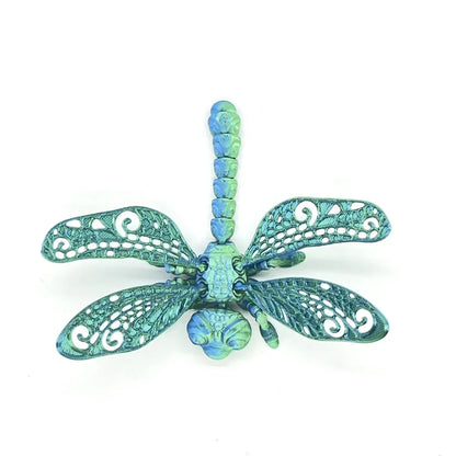 3D Printed Dragonfly Figurine Collectible Desk Decor Transformable Design,For Halloween Christmas Xmas Thanksgiving Toy Kids