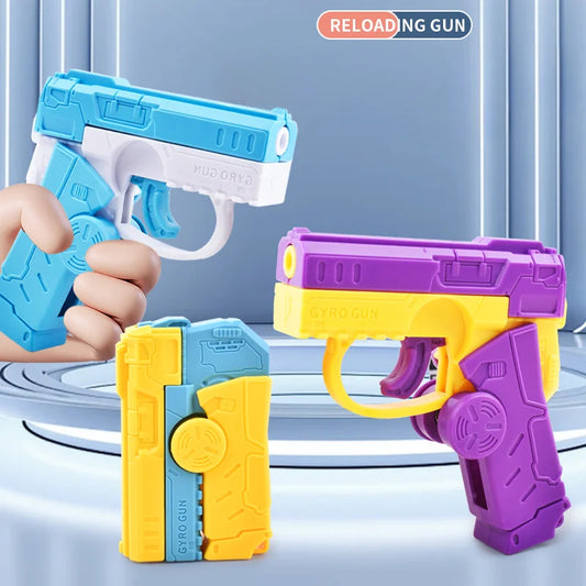 Transforming Fidget Spinner Gun Funny Fidget Toys Automatic Reloading Mini Gun Toy Office Adult Stress Relief Toys Creative Gift