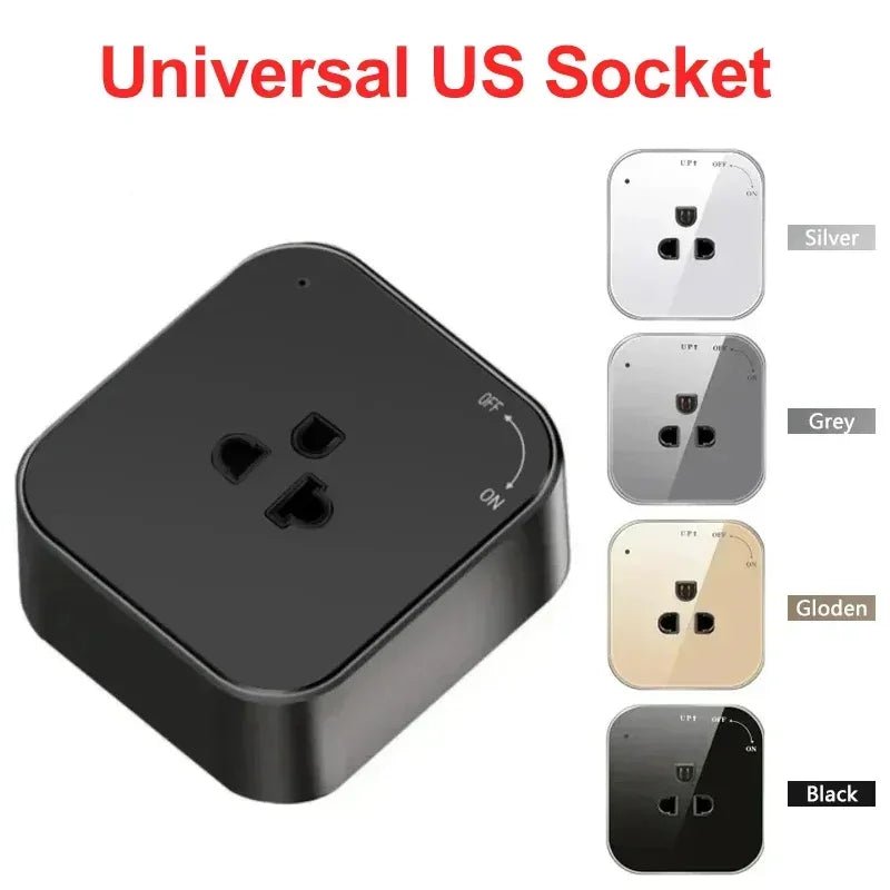 Power Movable Power Track Socket Appliances Popular US/UK/EU/FR Universal Outlets Wall Electrical Plug Adapter with USB/LED