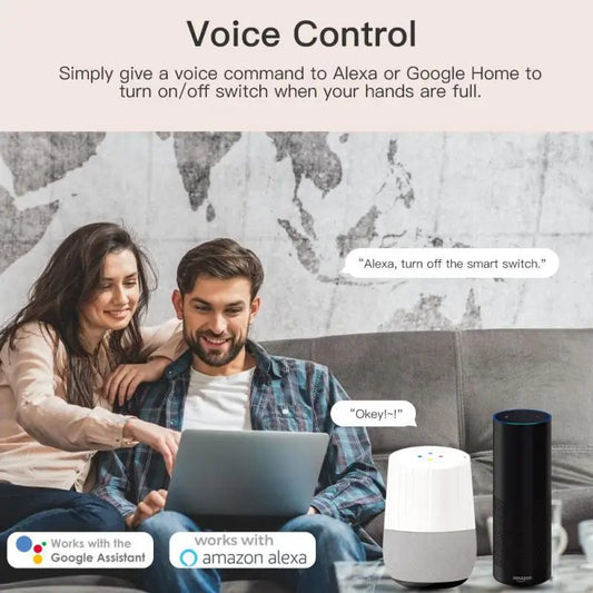 Tuya Smart Zigbee/WiFi Switch With Energy Monitor 16A 2-way Control Mini Breaker Smart Life Control For Alexa Google Home