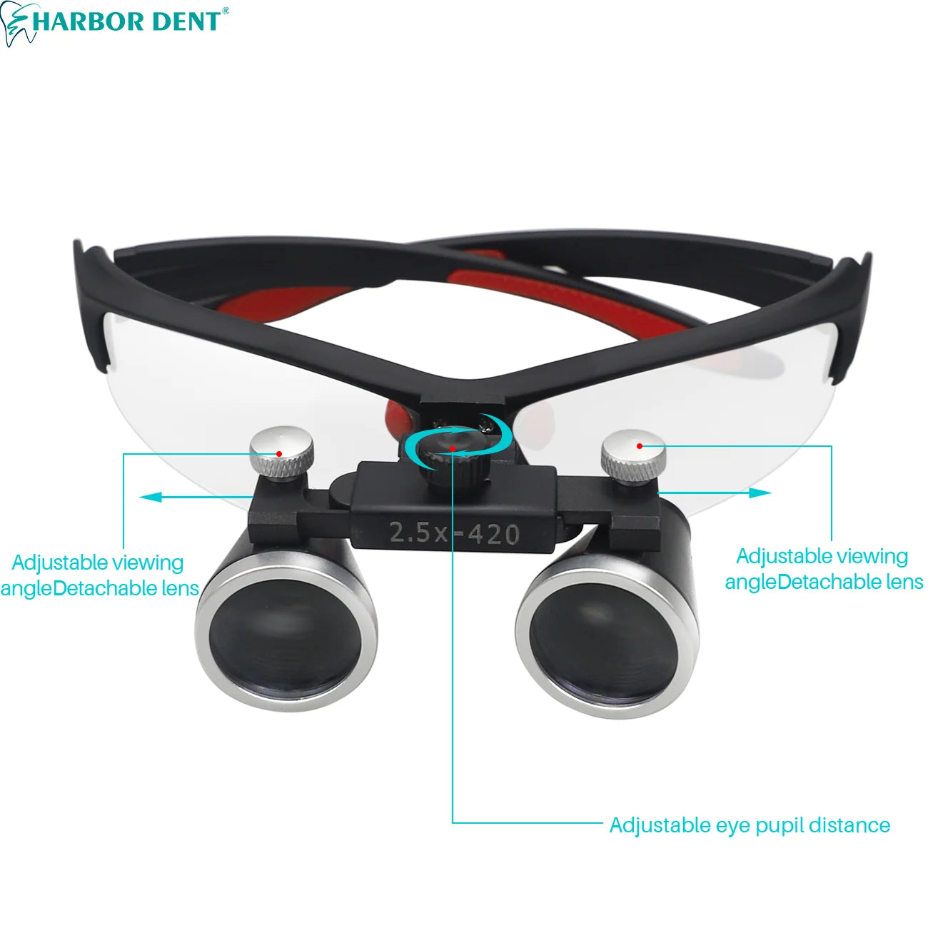 Dental Loupes 3.5x2.5x 320-420mm Goggles Lab Medical Binocular Magnifier Dental Surgery Surgical Optical lens magnifying Glass