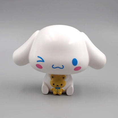 Kawaii Sanrio Anime Figure Cinnamoroll Pachacco Kuromi Doll Hello Kitty Action Figures DIY Cake Decorate Toys Gifts for Children