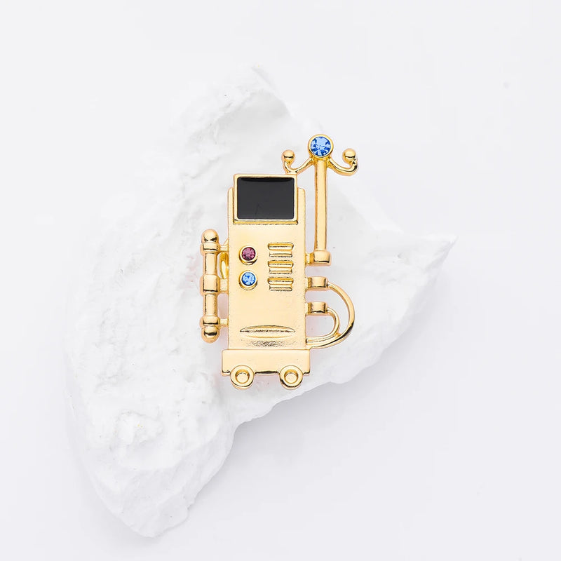 New Dialysis Machine Surgery Brooches Medical Equipment Jewelry Pins Accessory Lapel Sweater Badge Gifts for Doctor Nurse