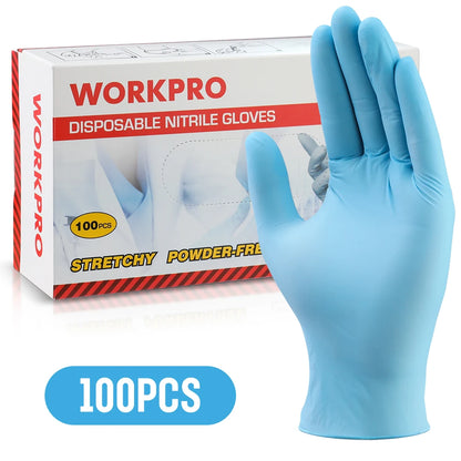 Nitrile Gloves Blue 100pcs/lot Food Grade Waterproof Allergy Free Disposable Work Safety Gloves Nitrile Gloves Mechanic