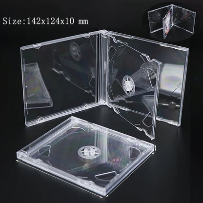 Transparent Plastic DVD Case Portable CD Storage Box CD Package Case Durable DVD Box Thicken Single CD DVD Disc Box Storage Case