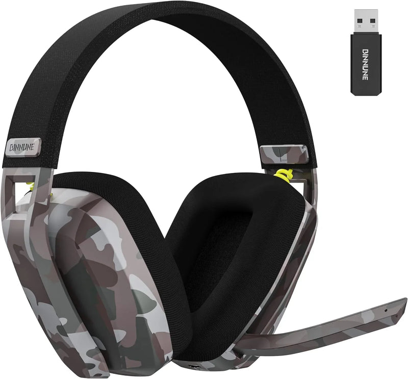 Binnune Bw06 2.4ghz Headphone Wireless Bluetooth Gaming With Mic Lightweight Headsets With Microphone For Ps5 Ps4 Pc Playstation