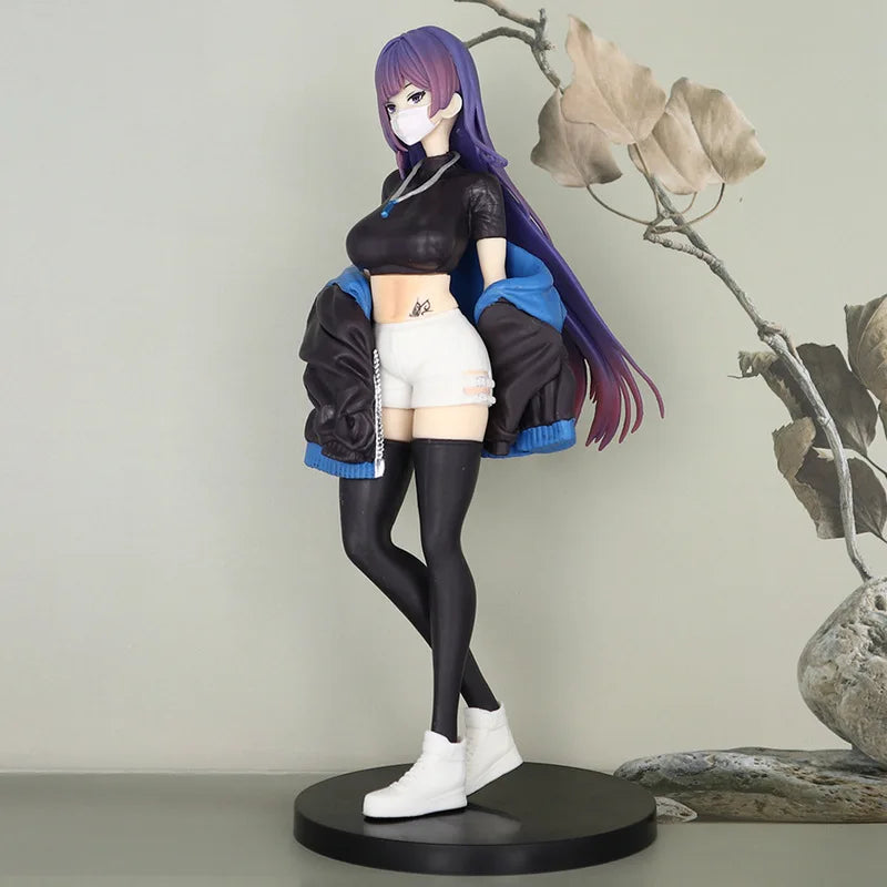 24cm Mask&Maiden Biya Una Action Figure Surgical Two-Dimensional Beautiful Girl Women'S Solid Figures Decoration Doll Toys