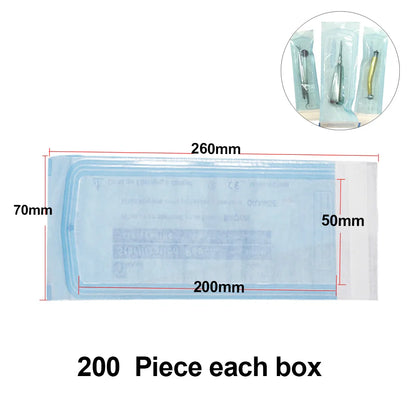 200 PCS Self Sealing Sterilization Pouch Bags for Nail Tools Grade Paper Disposable Dental Tattoo Accessories Tool Storage Bag