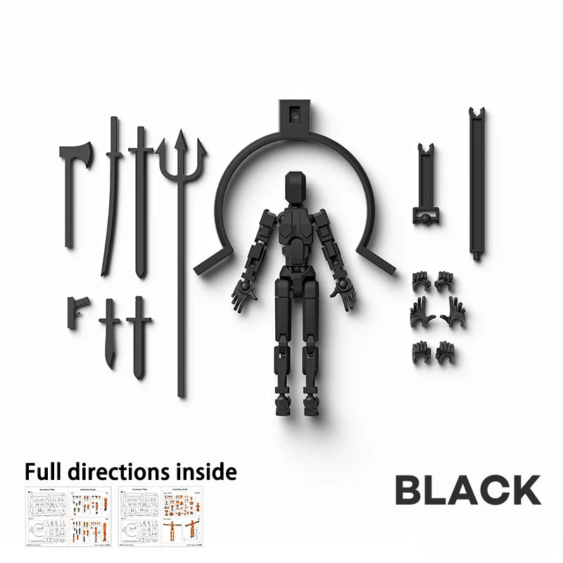 3D Printed Multi-articular Action Figures Mannequin With multiple accessories DIY modeling Model Toy for Kids Adults HolidayGift
