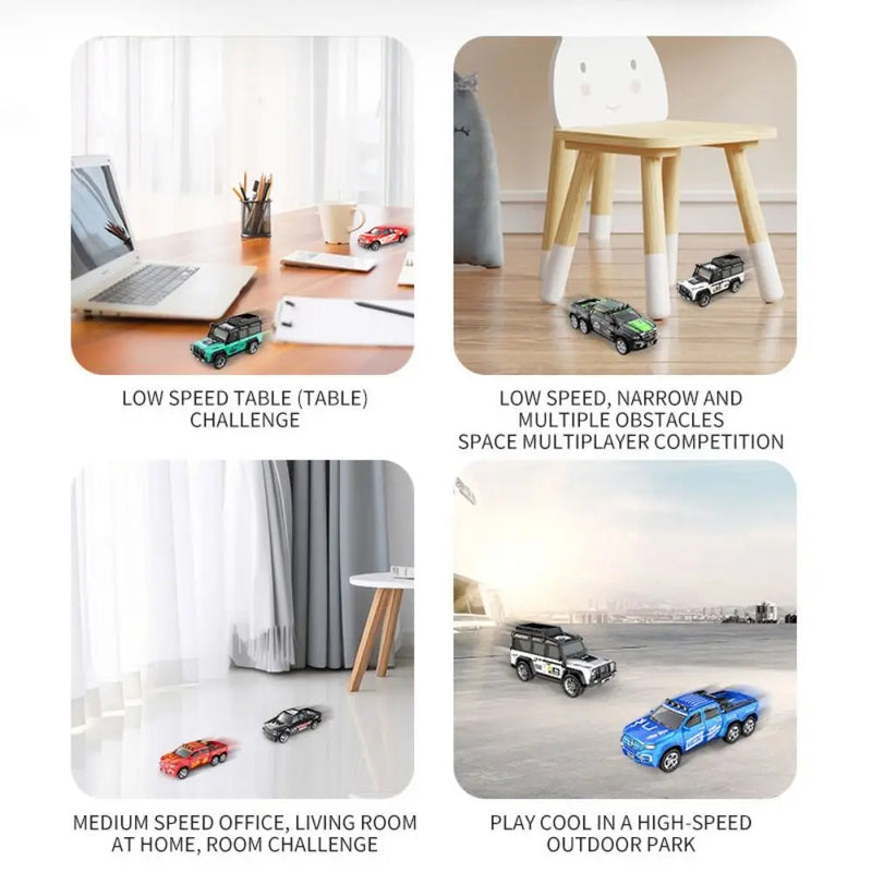 RC Cars 2.4G 5-Channel 1：64 Alloy Mini Remote Control SUV Drifts One Hour Long Endurance Electric Off-road Vehicle for Children