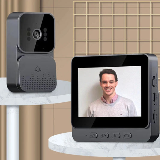 Hot TTKK Video Doorbell IR Night Vision Wireless Door Bell 1080P 4.3Inch IPS Screen Doorbell Camera 2.4G For Villa Home