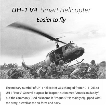 FLYWING UH1 V4 Scale RC Helicopter 470 size Helicopter Metal Rotor holder two Carbon Fiber blades UH-1 V3 10CH Scale Helicopter
