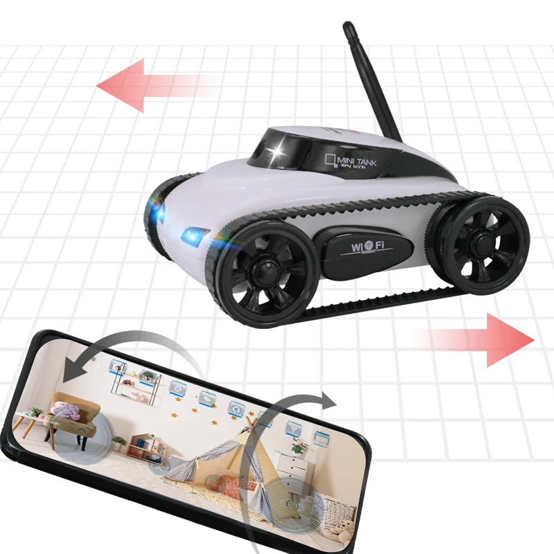 RC Tank Toys Intelligent WIFI FPV RC Car Real-time Mini HD Camera Video Remote Control Robot Tank Wireless Children's Toys Gift