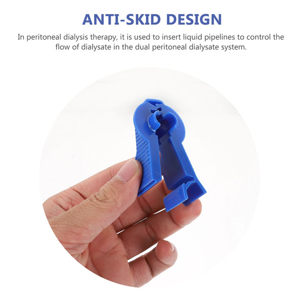 3 Pcs Permeable Pipe Clamp Peritoneal Clip Clips Dialysis Supplies Accessory Abs Plastic