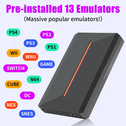 Launchbox 500G Portable Gaming HDD Retro Game Console With 3760+PC/3D Gamesfor PS4/PS3/PS2/WiiU/Wii/N64/DC/PS1 for Win PC/Laptop