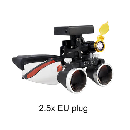 Dental Loupes Dental Magnifier Dental Lab Medical Loupes Magnification Binocular 2.5/3.5x Headlight Wireless  5W Headlamp