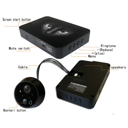 4.3 inch Video peephole Digital Door Camera Doorbell IR Night Vision 170 Degree Angle Peephole Camera Monitor Visual Doorbell