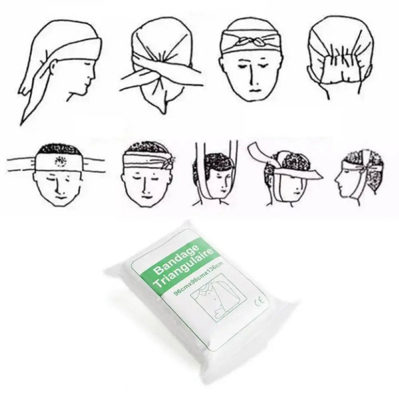 Medical-Burn Dressing Triangular Bandage Wrap Emergency Wound Care First Aid Kit Splint Lashing Head Hand Bandage Survival Gear