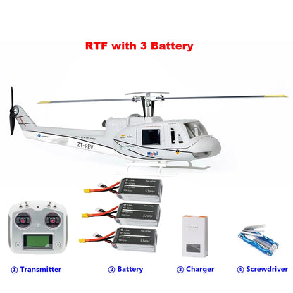 FLYWING UH1 V4 Scale RC Helicopter 470 size Helicopter Metal Rotor holder two Carbon Fiber blades UH-1 V3 10CH Scale Helicopter