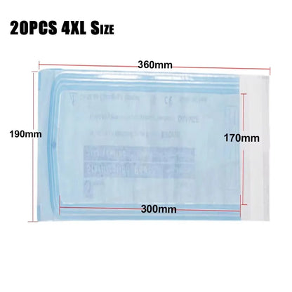 200/20/10PCS Disposable Self-sealing Sterilization Pouches Bags 7 Sizes Medical-grade Bag Disposable Nail Art Tattoo Accessories