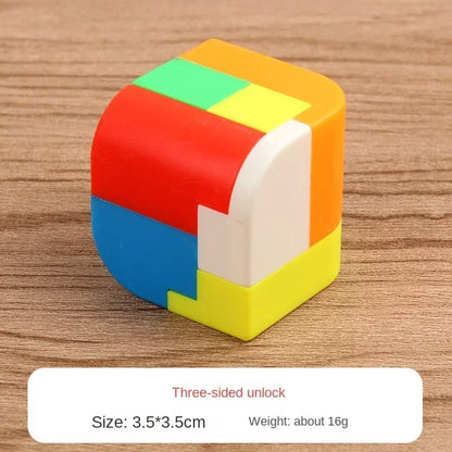 3D Puzzle Luban Lock Keychain Brain Teaser Game Magic Mini Cube Intellectual Children Educational Toys for Kids Adult Antistress