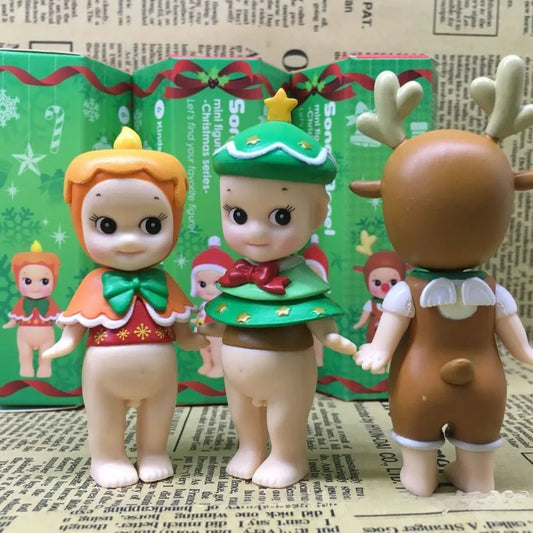 Merry Christmas Gifts for Women Men Sonny Angel Blind Box Toy Figures XMAS Chocolate Series Ornament Dolls Bedroom Desk Decor