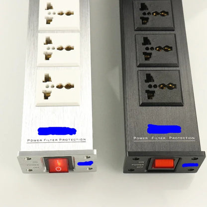 4-bit Universal Socket 10A 220V Power Filter Power Purifier is Applicable to British American European CN plug