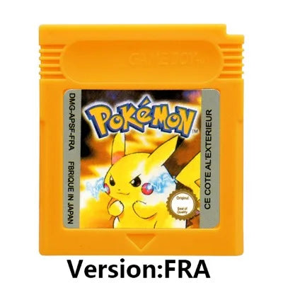GBC 16-bit Game Video Game Cartridge Console Card Pokemon Red Blue Crystal Golden Green Silver Yellow with Multi-language
