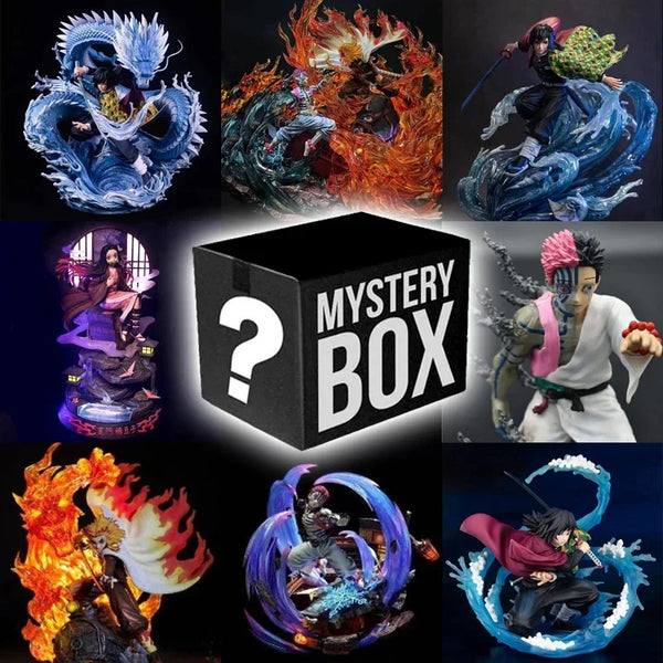 Demon Slayer Figure Anime Blind Box Mystery Box Kamado Nezuko Tanjirou Hashibira Inosuke Exquisite Figurines Surprise Box