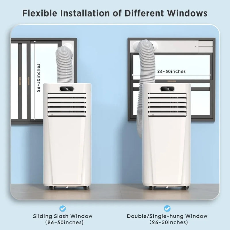 Dehumidifier, Fan Modes, Room Air Conditioner with Remote/Installation Kits, White