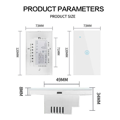 Water Heater Switches EU/UK/US/Brazil Standard 20A 40A 8000W Voice Touch Panel Timer Alexa Google Home Wifi Sensor Smart Switch
