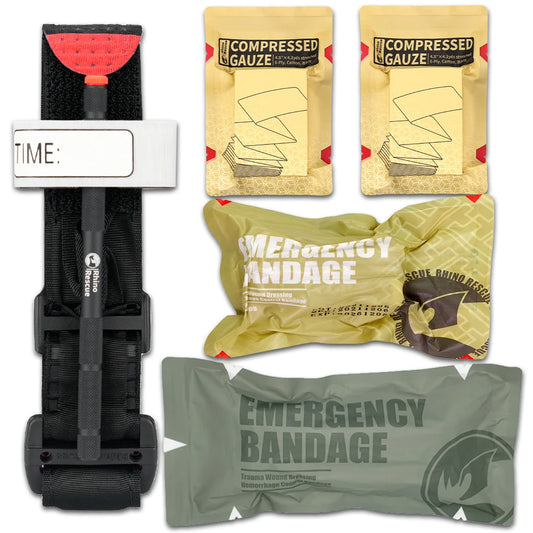 Trauma Kit, Emergency Bandage, Medical Tourniquet,  First Aid Tactical Survival Gear, RHINO RESCUE