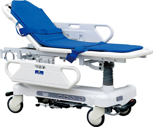 Factory Price Medical Patient Transfer Bed IV Pole Luxurious Hydraulic Patient Stretcher Cart
