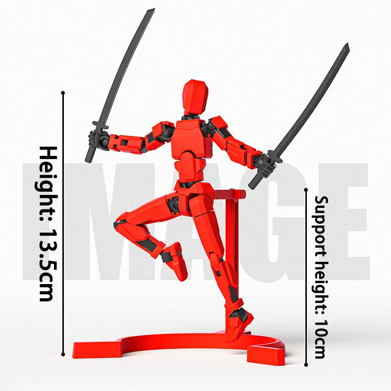 3D Printed Multi-articular Action Figures Mannequin With multiple accessories DIY modeling Model Toy for Kids Adults HolidayGift