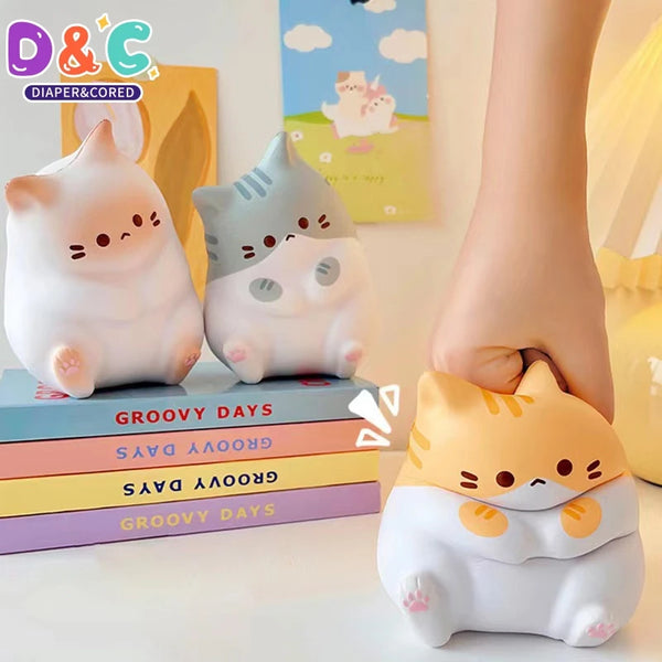 Cat Stress Relief Soft Toy PU Slow Rising Squeeze Antistress Ball Cartoon Table Ornaments Soft Stress Reliever Toys Hot