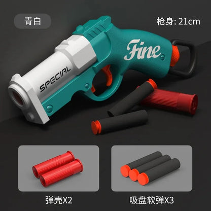 Shell Throwing Mini S686 Soft Bullet Launcher Toy Gun Airsoft Foam Bullet Blaster CS Outdoor Weapon Children Pistol