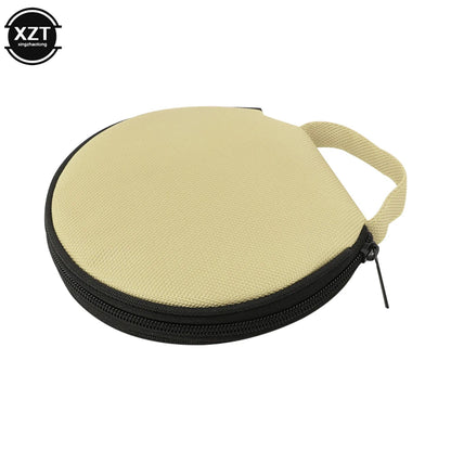 Portable CD DVD Case Storage Disc 20 Capacity Dual-use Oxford Cloth Storage Bag Round Holder with Zipper for Home Car CD Box Bag