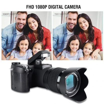 HD 2024 POLO Camera Digital Camera 33Million Pixel Auto Focus Professional SLR Video Camera 24X Optical Zoom Three Lens Bag