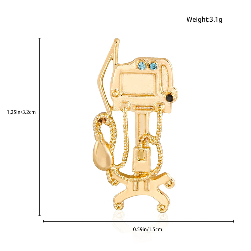 New Dialysis Machine Surgery Brooches Medical Equipment Jewelry Pins Accessory Lapel Sweater Badge Gifts for Doctor Nurse