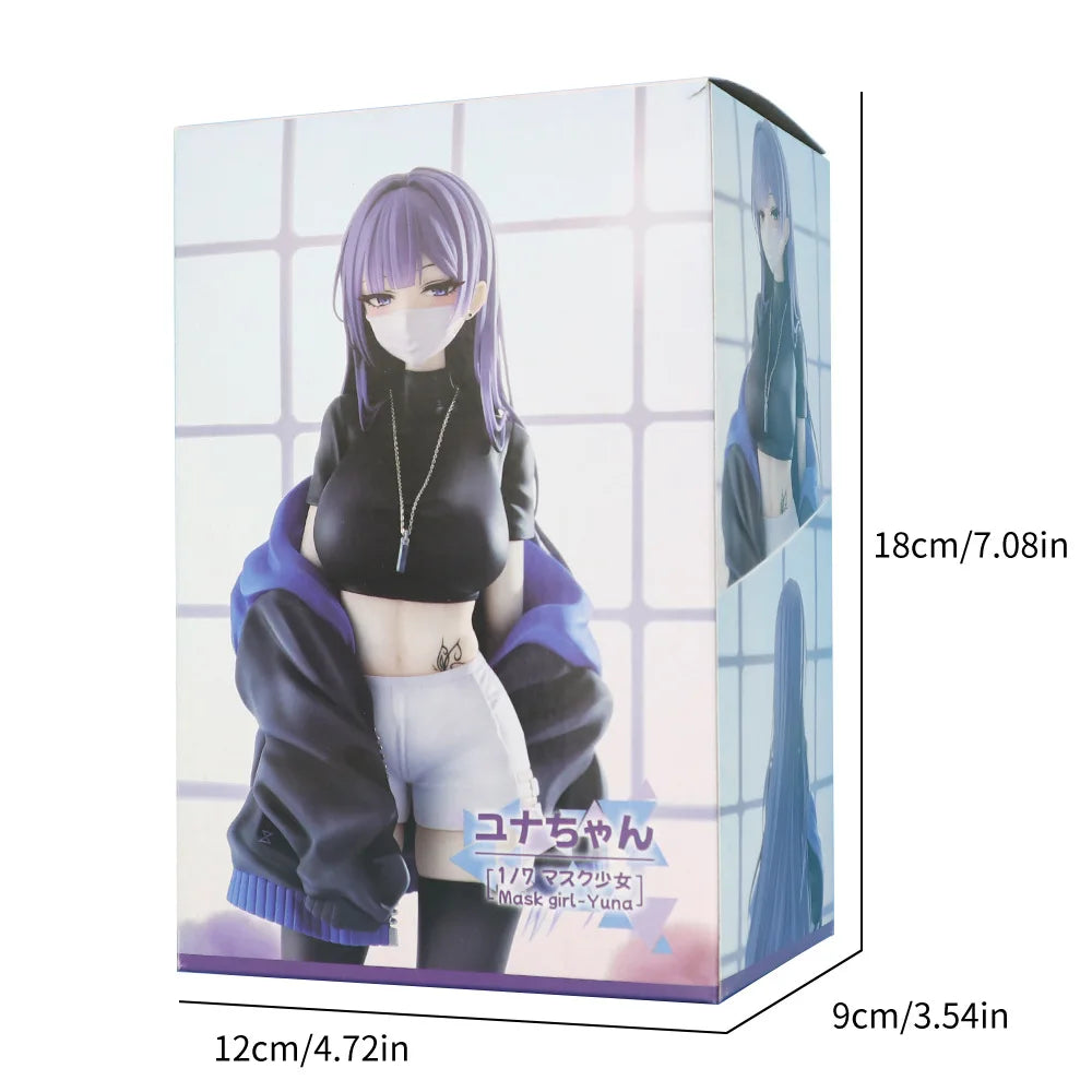 24cm Mask&Maiden Biya Una Action Figure Surgical Two-Dimensional Beautiful Girl Women'S Solid Figures Decoration Doll Toys