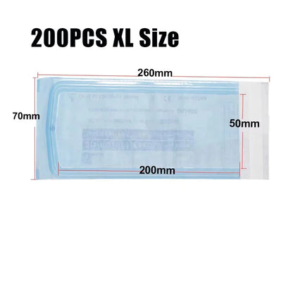 200/20/10PCS Disposable Self-sealing Sterilization Pouches Bags 7 Sizes Medical-grade Bag Disposable Nail Art Tattoo Accessories