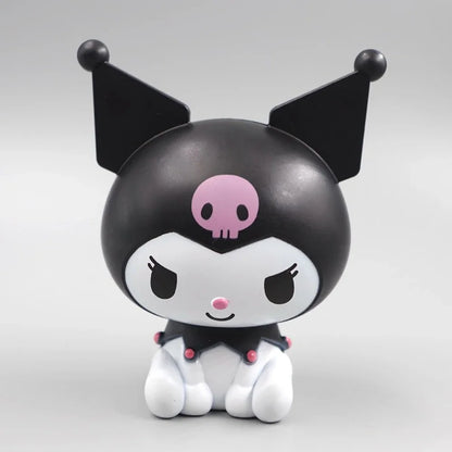 Kawaii Sanrio Anime Figure Cinnamoroll Pachacco Kuromi Doll Hello Kitty Action Figures DIY Cake Decorate Toys Gifts for Children