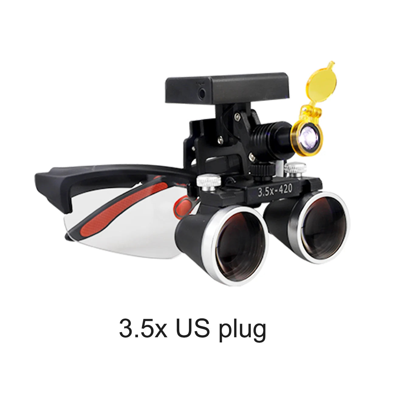 Dental Loupes Dental Magnifier Dental Lab Medical Loupes Magnification Binocular 2.5/3.5x Headlight Wireless  5W Headlamp