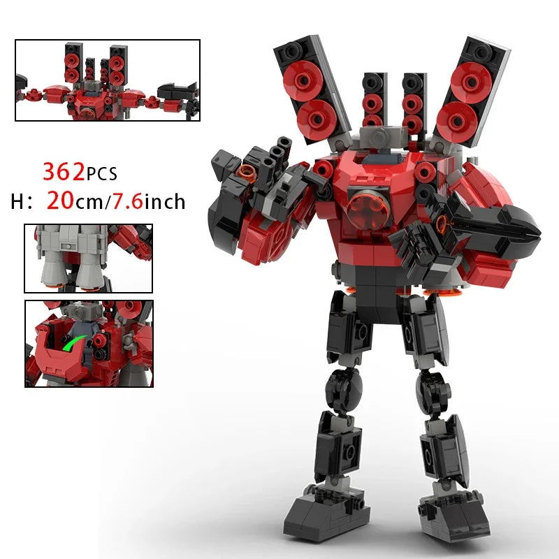 New Skibidi Toilet Weapon Titan TVMan Figure Building Block Toys For Boy Speakerman Bricks DIY Model Toy For Kid Adult Xmas Gift